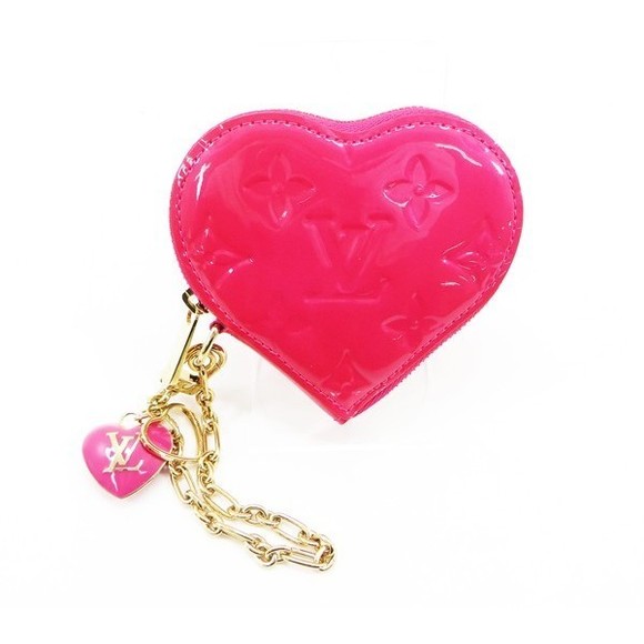 Louis Vuitton Heart Porte Pop Monnaie Rose Vernis Pink Case Cool - Picture 1 of 3